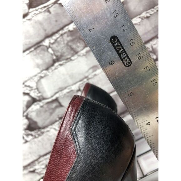 Bill Valentine VTG Burgundy Leather Slip On Classic Heels Women Sz 7M US/37.5EU - Picture 12 of 16